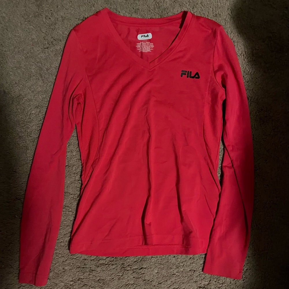 fila pinkish reddish long sleeve